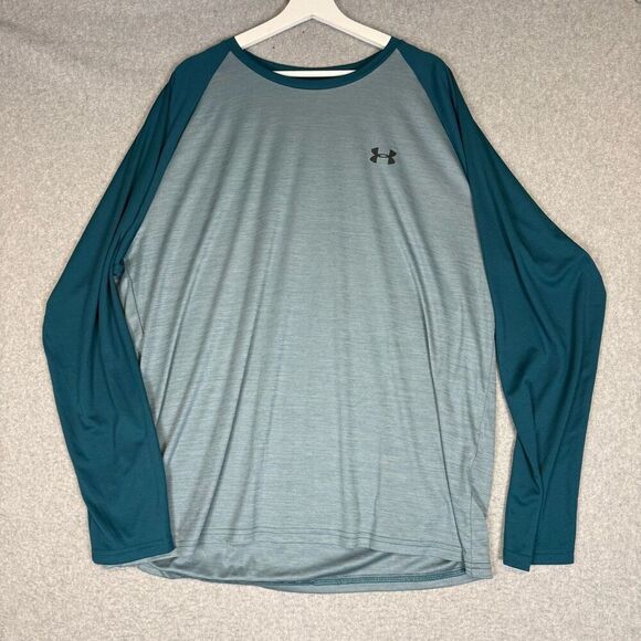 Under Armour Men's 3XL XXXL Loose Fit Blue Long Sleeve Athletic T-Shirt Comfort - Picture 1 of 7